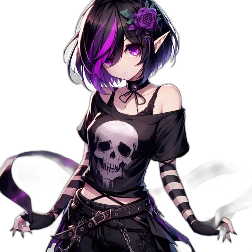 staff, mask, dress, flower transparent PNG cut-out