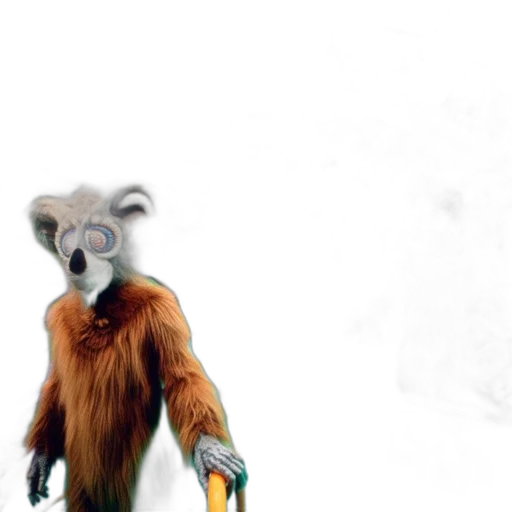 creature, animal, mask, staff transparent PNG cut-out