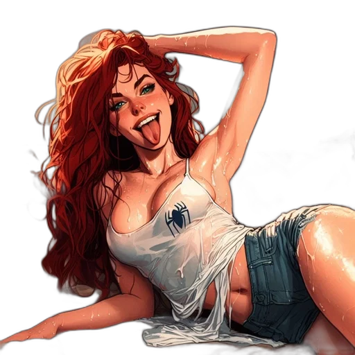 dress, comic book art, watercolor, concept art transparent PNG cut-out