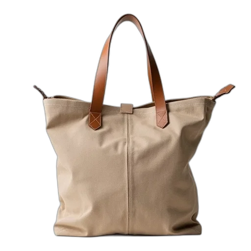 3d render, earth tones, ecobag, tote transparent PNG cut-out