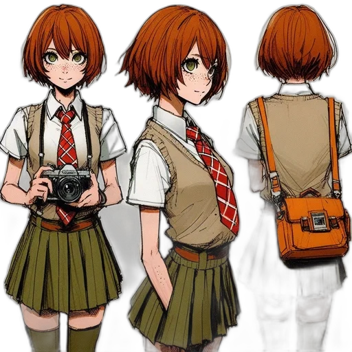dress, jacket, staff, weapon transparent PNG cut-out