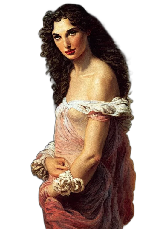dress, jewelry, hair, face transparent PNG cut-out