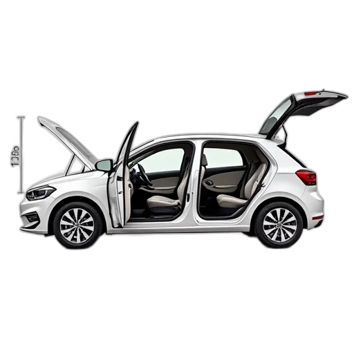 car, detailed, illustration, rear transparent PNG cut-out