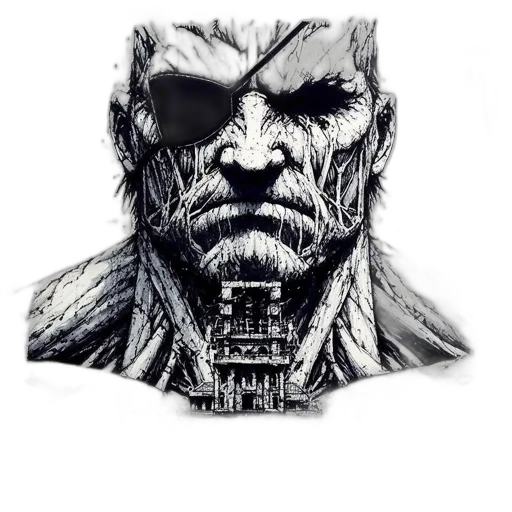 face, mask, jacket, comic book art transparent PNG cut-out