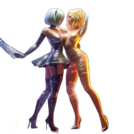 dress, robot, weapon, concept art transparent PNG cut-out