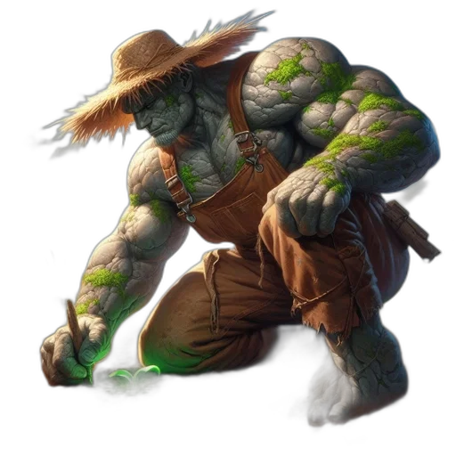 hat, staff, weapon, creature transparent PNG cut-out