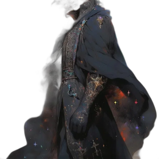 jacket, dress, mask, staff transparent PNG cut-out