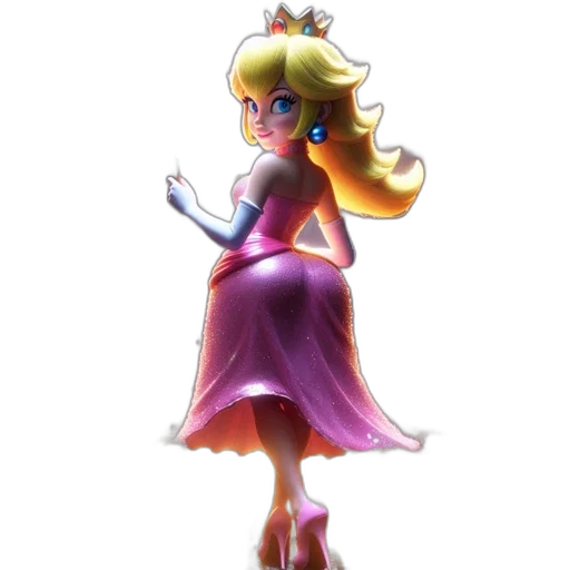 dress, staff, crown, hair transparent PNG cut-out