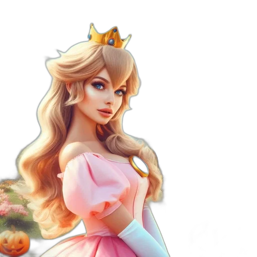 crown, dress, fantasy art, 3d render transparent PNG cut-out