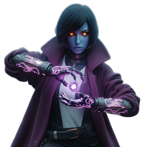 jacket, staff, weapon, jewelry transparent PNG cut-out