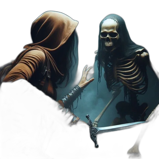 mask, creature, staff, face transparent PNG cut-out