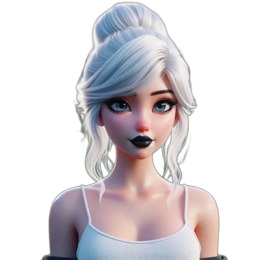 face, concept art, fantasy art, 3d render transparent PNG cut-out