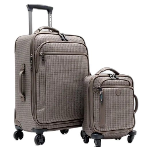 two-piece, luggage, set, large transparent PNG cut-out