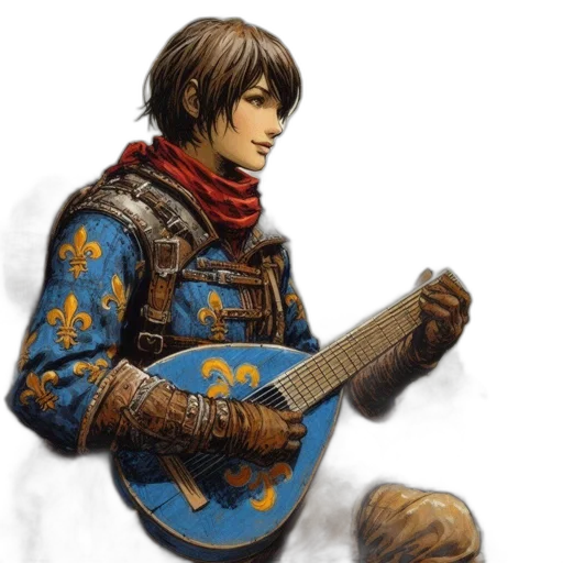 jacket, weapon, sword, fantasy art transparent PNG cut-out