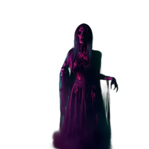 dress, creature, staff, mask transparent PNG cut-out