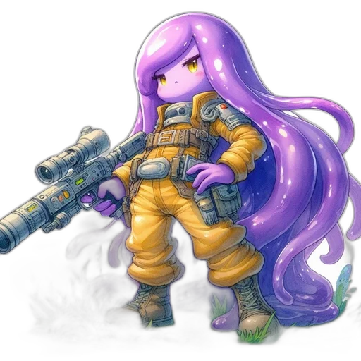 weapon, robot, concept art, pixel art transparent PNG cut-out