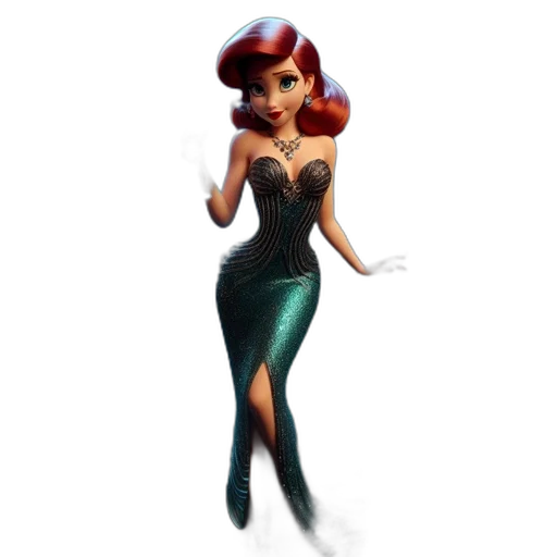 dress, concept art, 3d render, cartoon transparent PNG cut-out