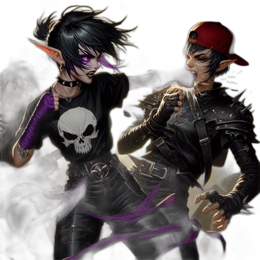 concept art, fantasy art, comic book art, cyberpunk transparent PNG cut-out