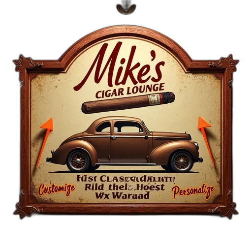 car, concept art, vintage-style, sign transparent PNG cut-out