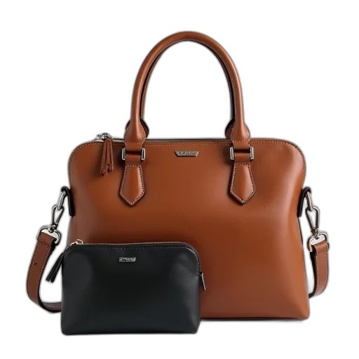 earth tones, brown, leather, handbag transparent PNG cut-out