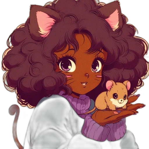 concept art, pixel art, anime, watercolor transparent PNG cut-out