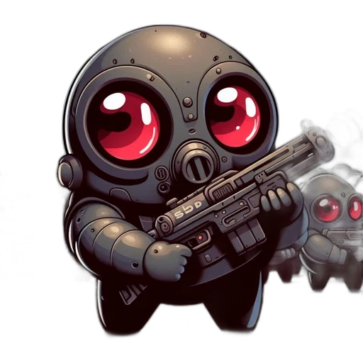 weapon, concept art, pixel art, cyberpunk transparent PNG cut-out