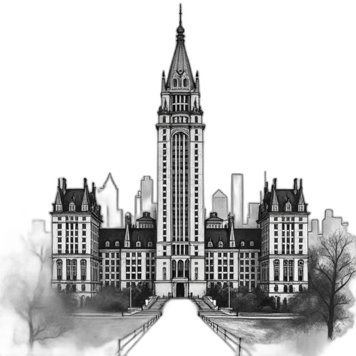 building, concept art, photorealistic, pencil sketch transparent PNG cut-out
