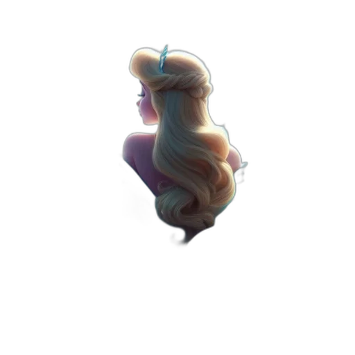 hair, dress, crown, creature transparent PNG cut-out