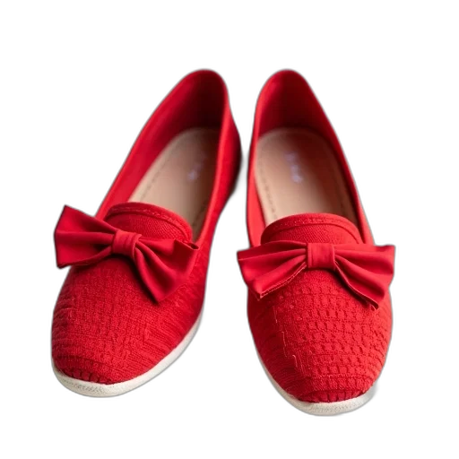 shoes, 3d render, red, pair transparent PNG cut-out