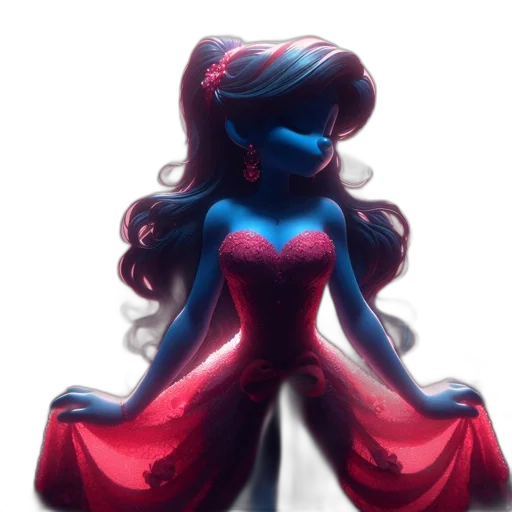 dress, crown, hair, mask transparent PNG cut-out