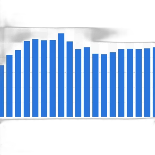 blue, bar, chart, shows transparent PNG cut-out