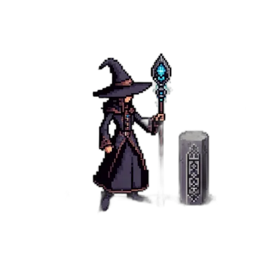 staff, sword, weapon, pixel art transparent PNG cut-out