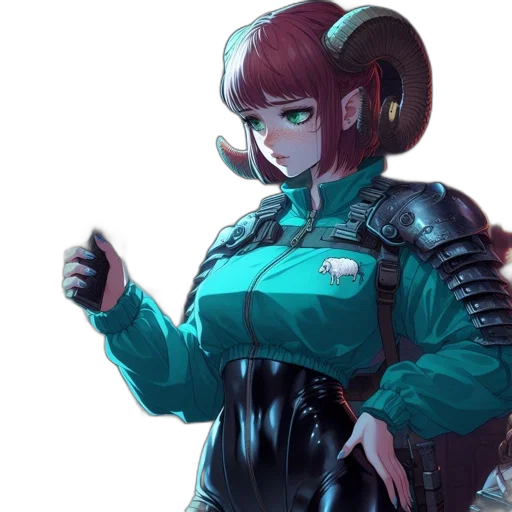 robot, jacket, staff, weapon transparent PNG cut-out