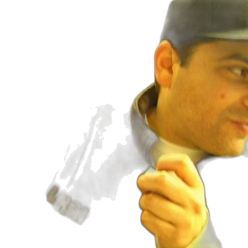 weapon, staff, hat, face transparent PNG cut-out