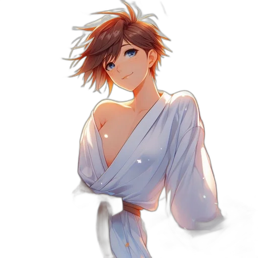 dress, staff, anime, watercolor transparent PNG cut-out