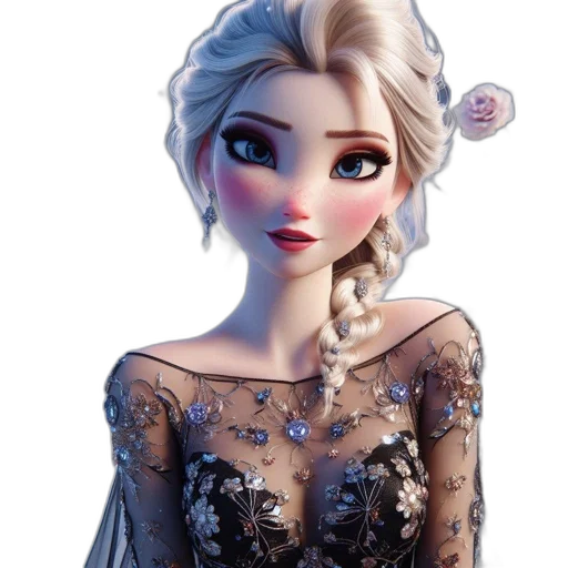 dress, jewelry, face, crown transparent PNG cut-out