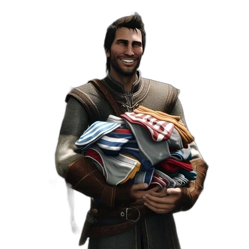 jacket, weapon, staff, face transparent PNG cut-out