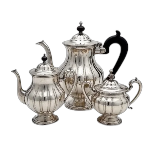 3d render, photorealistic, three, silverplated transparent PNG cut-out