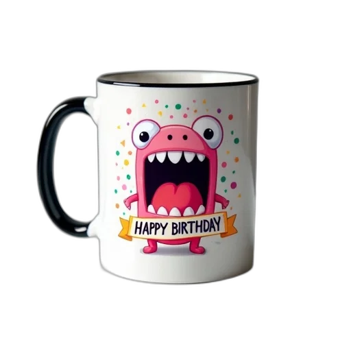 3d render, white, ceramic, mug transparent PNG cut-out