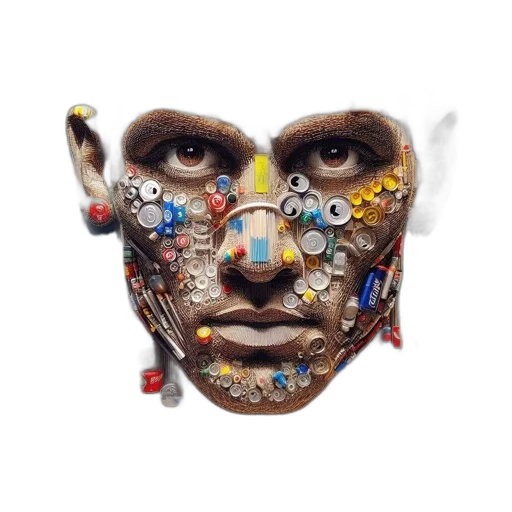mask, face, jewelry, robot transparent PNG cut-out