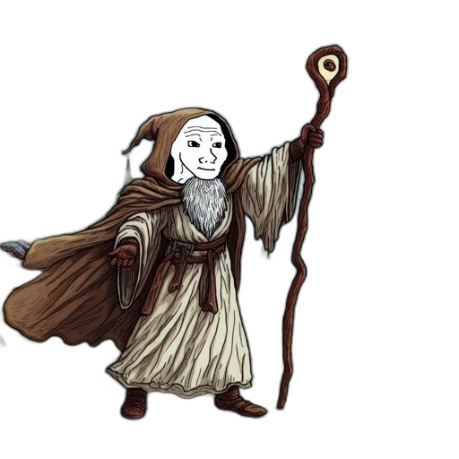 staff, mask, creature, concept art transparent PNG cut-out