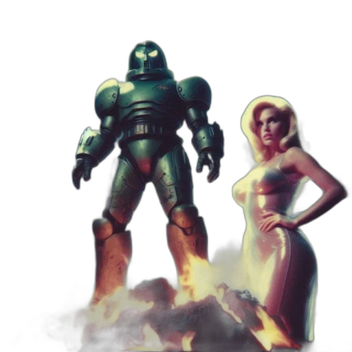robot, concept art, comic book art, pixel art transparent PNG cut-out