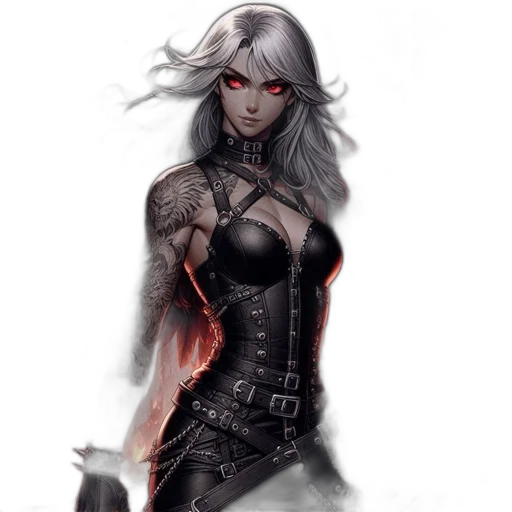 fantasy art, comic book art, concept art, cyberpunk transparent PNG cut-out