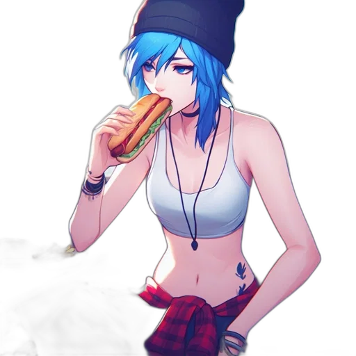 food, hat, anime, pixel art transparent PNG cut-out