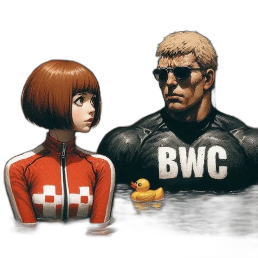 jacket, face, comic book art, concept art transparent PNG cut-out