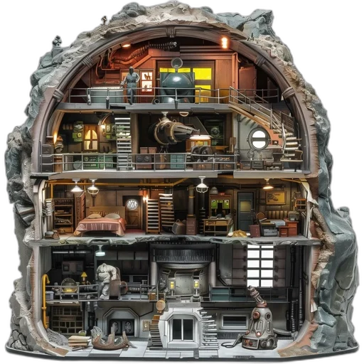 furniture, building, robot, mask transparent PNG cut-out