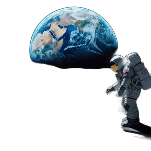 robot, concept art, outer space, astronaut transparent PNG cut-out