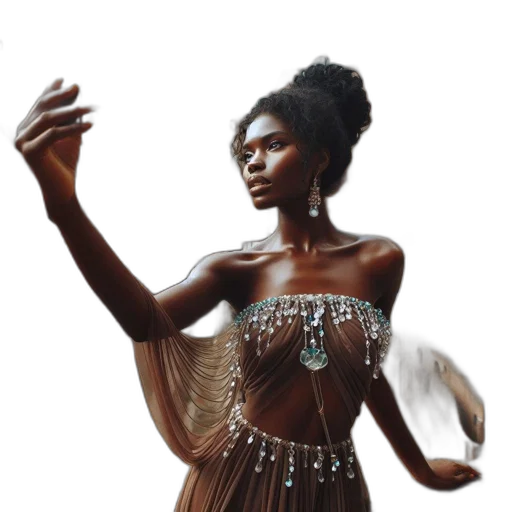 dress, jewelry, crown, concept art transparent PNG cut-out