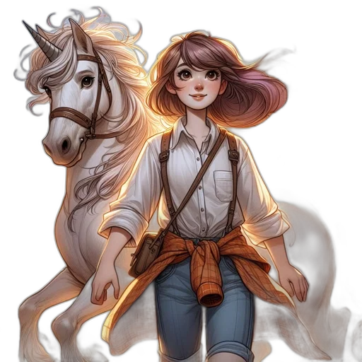 fantasy art, concept art, watercolor, comic book art transparent PNG cut-out