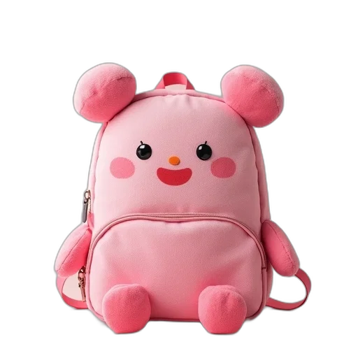 animal, 3d render, children, backpack transparent PNG cut-out